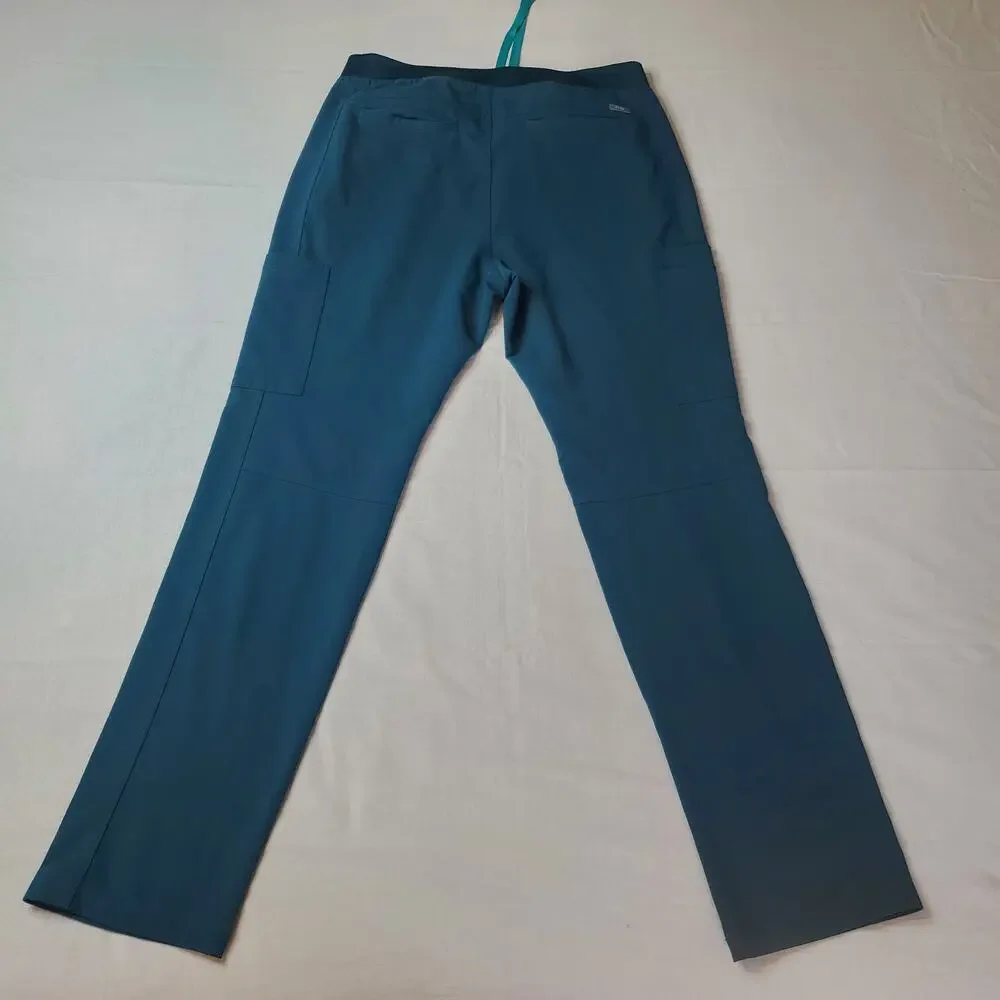 Figs Men's Size L Axim Cargo Scrub Straight Leg Pants Teal M22SW2010